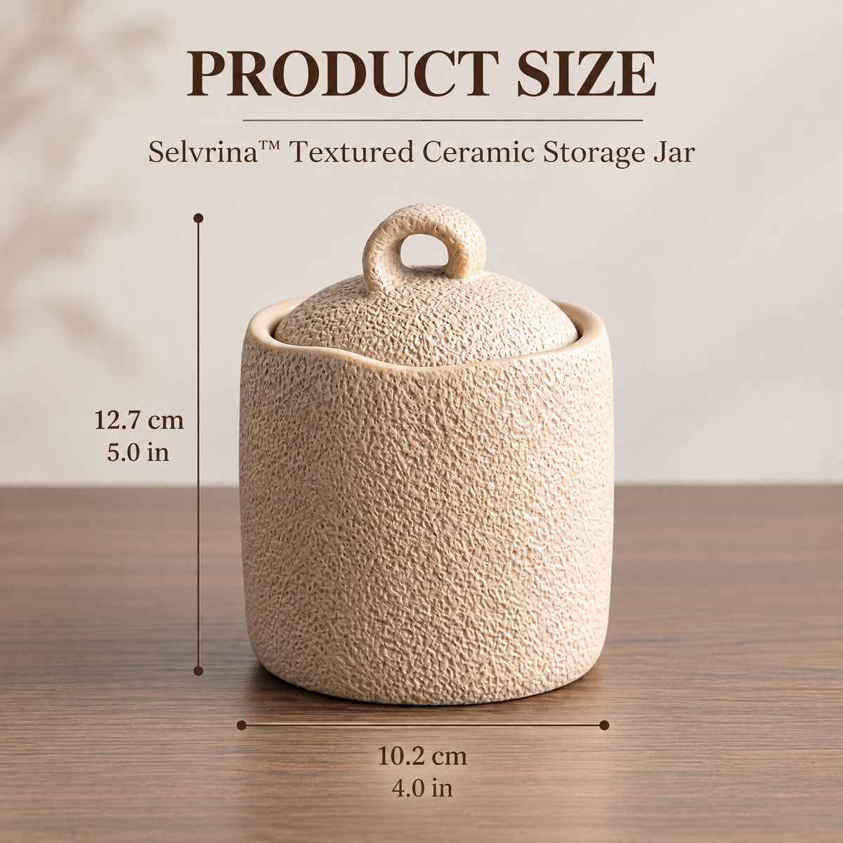Selvrina™ Sculptural Storage Jar – Modern Artistic Home Accent