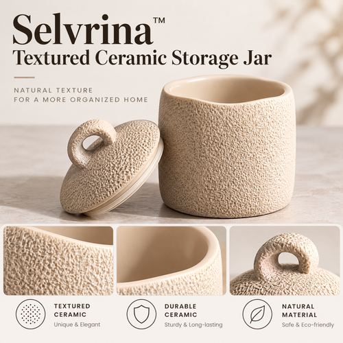 Selvrina™ Sculptural Storage Jar – Modern Artistic Home Accent