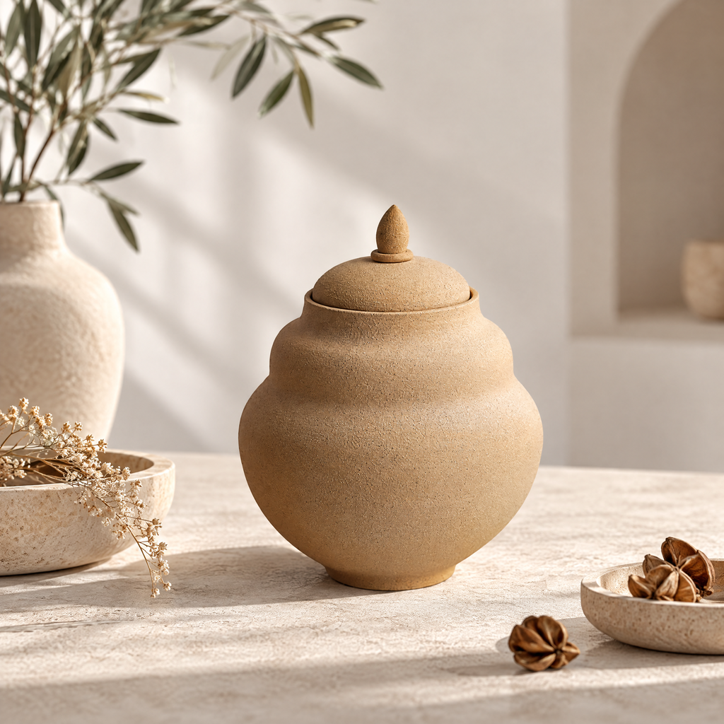 Selvrina™ Sculptural Decorative Vessel – Organic Modern Home Accent