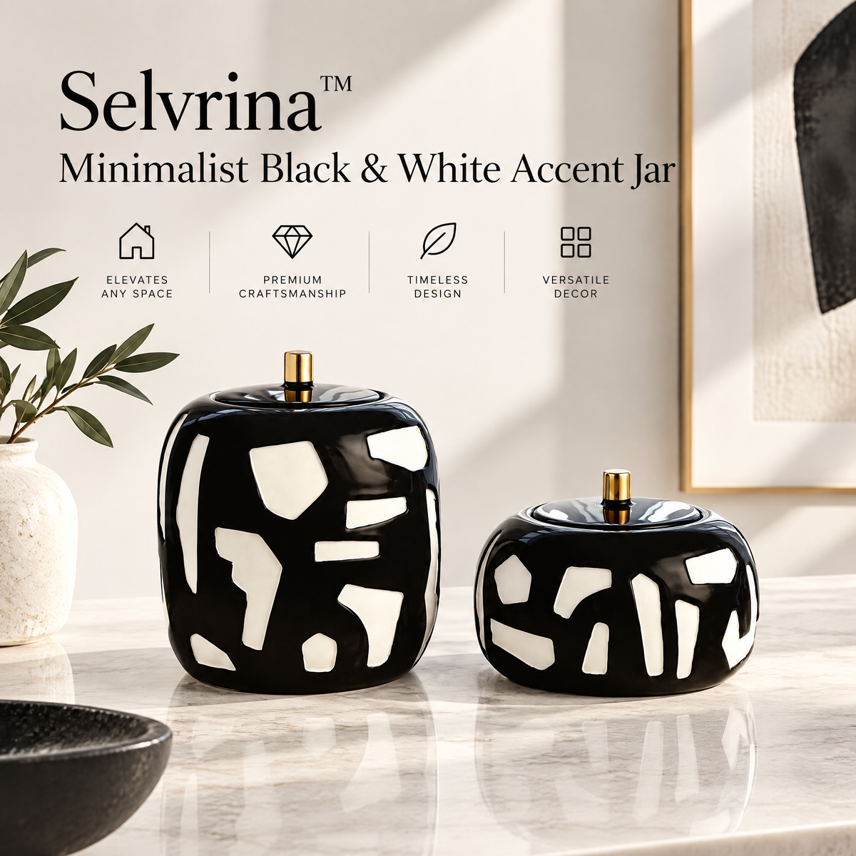 Selvrina™ Sculptural Decorative Object – Modern Organic Accent for Contemporary Homes