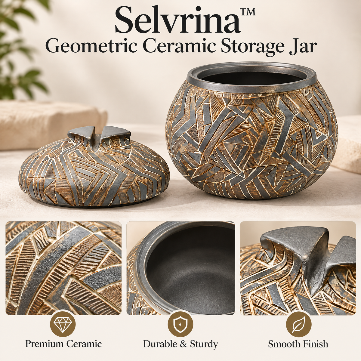 Selvrina™ Sculptural Home Decor Accent – Modern Organic Decorative Object