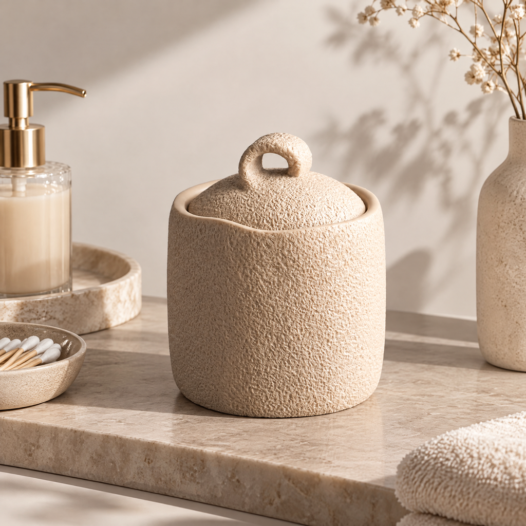 Selvrina™ Sculptural Storage Jar – Modern Artistic Home Accent